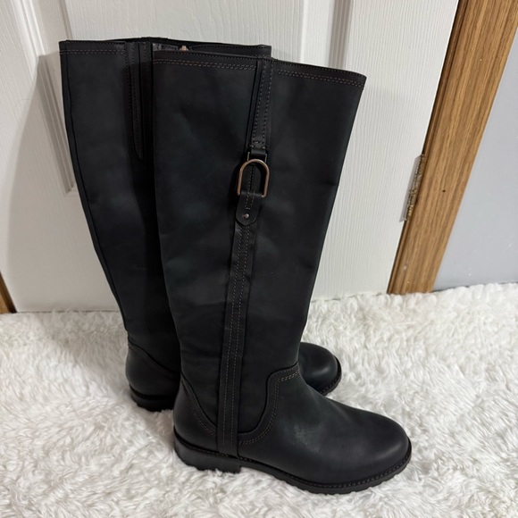Clarks Black Over the Knee Boots Size 6 - Picture 8 of 13